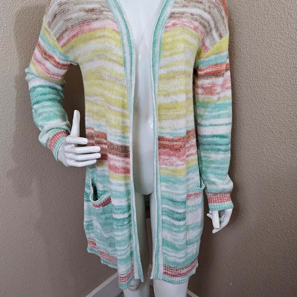 Soft Surroundings Juniper Multi Stripe Open Front… - image 4